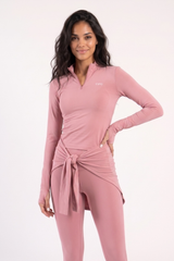 QUARTER ZIP LONG SLEEVE TOP
