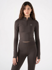 QUARTER ZIP LONG SLEEVE TOP