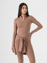 QUARTER ZIP LONG SLEEVE TOP