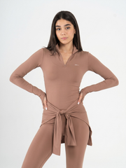 QUARTER ZIP LONG SLEEVE TOP