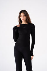 RIBBED ROUND NECK LONG SLEEVE