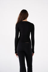 RIBBED ROUND NECK LONG SLEEVE