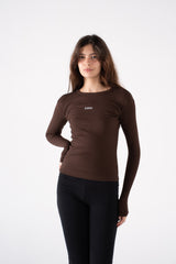 RIBBED ROUND NECK LONG SLEEVE