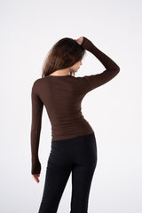 RIBBED ROUND NECK LONG SLEEVE
