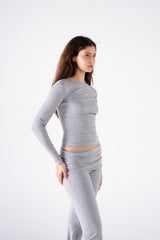 RIBBED ROUND NECK LONG SLEEVE