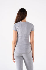 COTTON ROUND NECK CAP SLEEVE