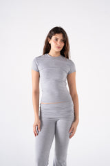 COTTON ROUND NECK CAP SLEEVE