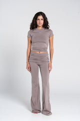 COTTON FOLD OVER YOGA PANTS