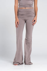 COTTON FOLD OVER YOGA PANTS