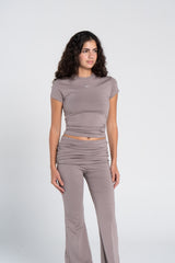 COTTON ROUND NECK CAP SLEEVE