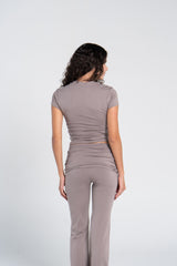 COTTON ROUND NECK CAP SLEEVE