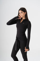 QUARTER ZIP LONG SLEEVE TOP