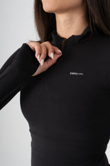 QUARTER ZIP LONG SLEEVE TOP