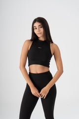 CREW SLEEVELESS CROPPED TOP