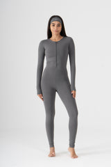 ZIPPER LONG SLEEVE JUMPSUIT