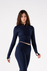 QUARTER ZIP LONG SLEEVE TOP
