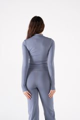 QUARTER ZIP LONG SLEEVE TOP