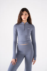 QUARTER ZIP LONG SLEEVE TOP