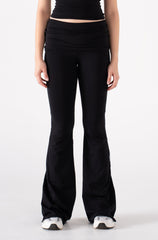 COTTON FOLD OVER YOGA PANTS