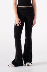COTTON FOLD OVER YOGA PANTS