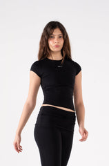 COTTON ROUND NECK CAP SLEEVE