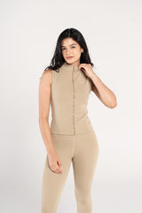 SLEEVELESS SCULPTED JACKET