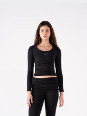 DEFINED WIDE NECK LONG SLEEVE TOP