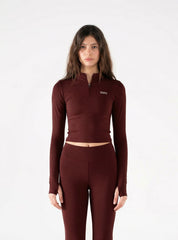 QUARTER ZIP LONG SLEEVE TOP
