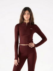 QUARTER ZIP LONG SLEEVE TOP