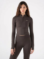 QUARTER ZIP LONG SLEEVE TOP