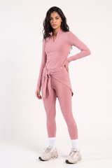 QUARTER ZIP LONG SLEEVE TOP