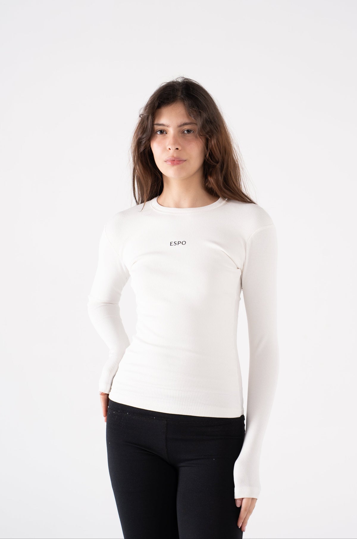 RIBBED ROUND NECK LONG SLEEVE