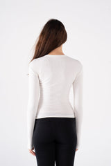 RIBBED ROUND NECK LONG SLEEVE