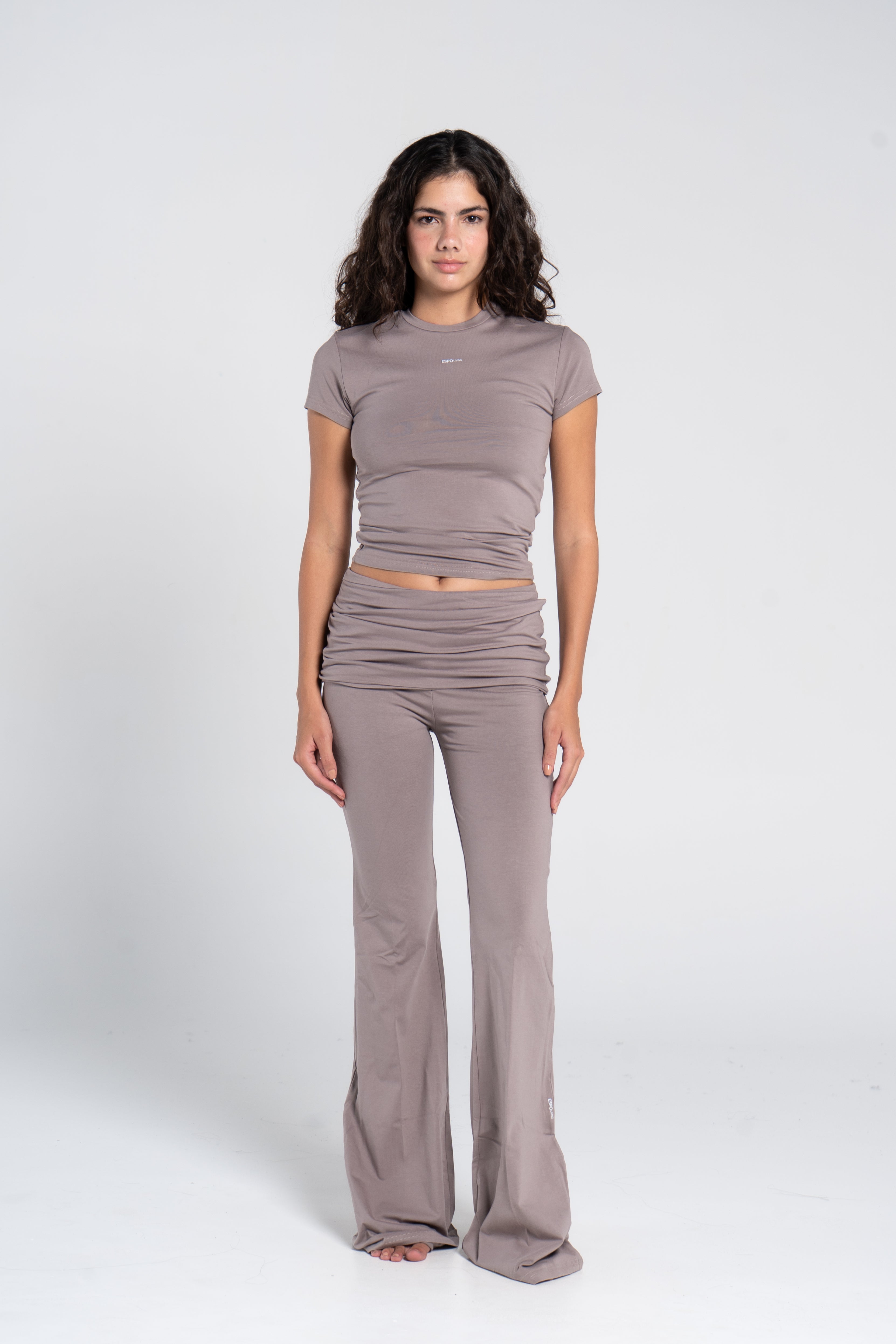 COTTON ROUND NECK CAP SLEEVE