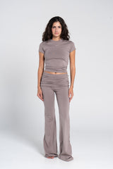 COTTON ROUND NECK CAP SLEEVE
