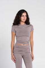 COTTON ROUND NECK CAP SLEEVE