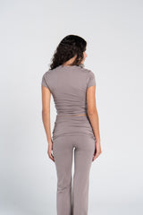 COTTON ROUND NECK CAP SLEEVE