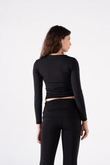DEFINED WIDE NECK LONG SLEEVE TOP