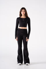 CROPPED ROUND NECK LONG SLEEVE