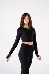 CROPPED ROUND NECK LONG SLEEVE