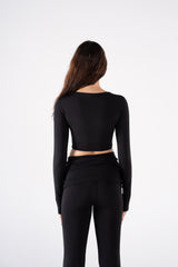 CROPPED ROUND NECK LONG SLEEVE