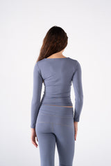 RUCHED LONG SLEEVE TOP